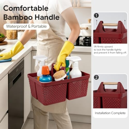 UUJOLY Portable Plastic Shower Caddy Basket - Image 2