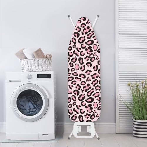 Pink Leopard Print Design Tabletop Ironing Board Cover and Pad Standard Ironing - Image 3
