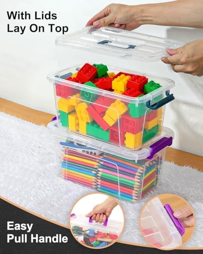 EOENVIVS 6 Pack Clear storage bins - Image 4