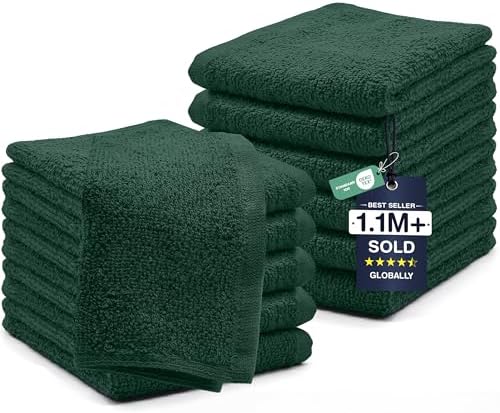 DAN RIVER 12 Pack Cotton Wash Cloths Set by DanRiver
