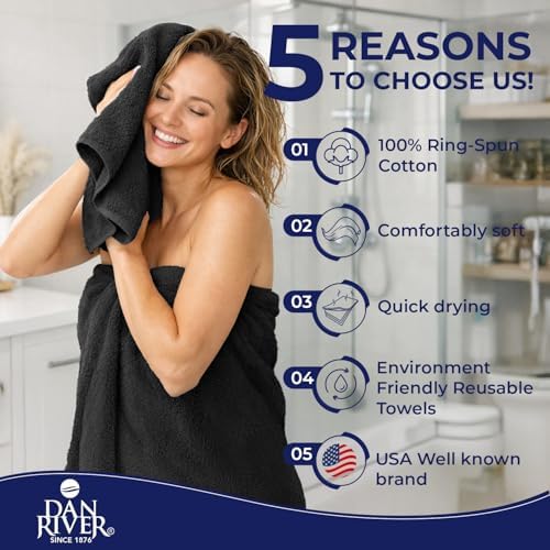 DAN RIVER 8 Piece Luxury Bath Towels - Image 5