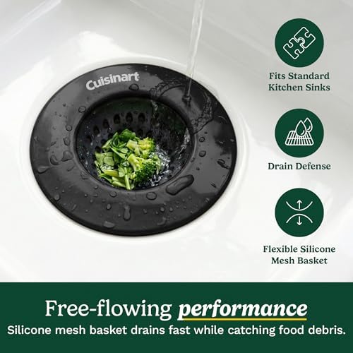 Cuisinart Sink Drain Strainer & Suction Cup Sponge Holder, 2-Piece Set - Image 3