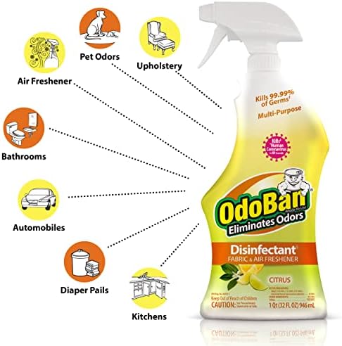 OdoBan Ready-to-Use Disinfectant and Odor Eliminator, Made in the USA, Citrus - Image 3