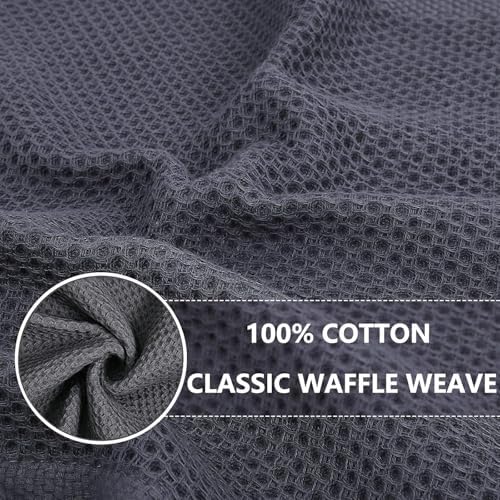 QUILTINA Kitchen Dish Cloths 6 Pack, 12 x 12 Inches, 100% Cotton Waffle Weave - Image 4