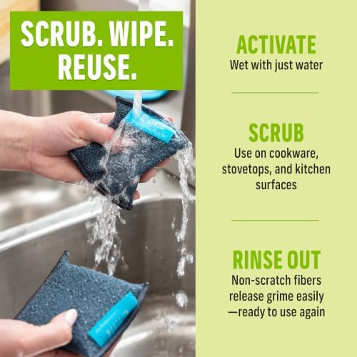 E-Cloth Non-Scratch Scrubbing Pads, Reusable Sink & Dish Sponges - Image 6