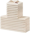 Homaxy 16 Pack 100% Cotton Kitchen Towels and Dishcloths Set by Homaxy