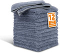 TEAWOO Coral Velvet Navy Blue Washcloths 12 Pack, Highly Absorbent and Soft by TEAWOO
