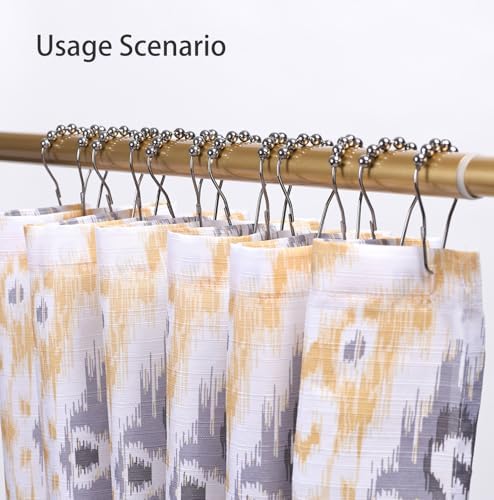 Shower Curtain Rings Hooks, Rust Proof Stainless Steel Hooks - Image 3