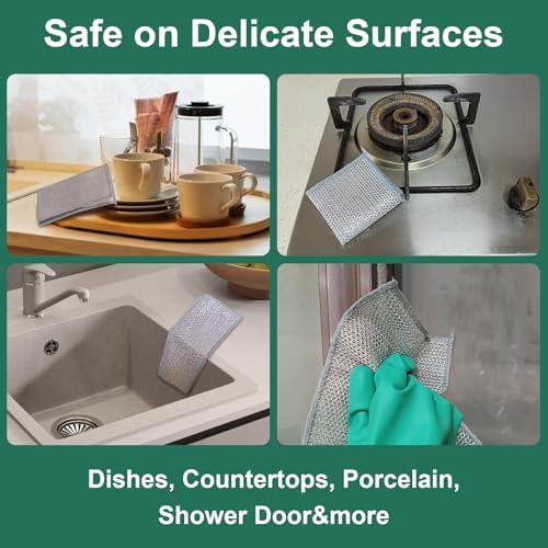 Cleaning Rags, Dish Scrubbers, Mesh Cleaning Cloths - Image 6