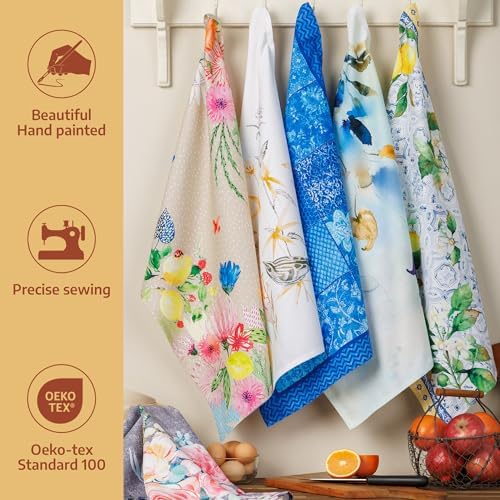 Maison d' Hermine Kitchen Towels Set of 6 Reusable 100% Cotton 27.50" x 20" - Image 2