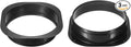 PATIKIL 12 Inch Duct Connector Flange, 2Pack Plastic Straight Pipe Flange Dryer Vent Connector for Air Heating Cooling Ventilation HVAC System, Black