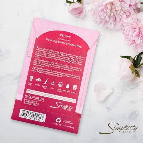 Peony Scented Sachets Pack of 3, Spring and Summer - Image 6