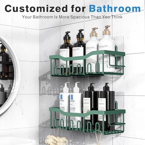 EUDELE Shower Caddy 2 Pack, Adhesive Shower Organizer - Image 2