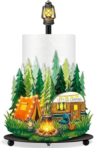 Chunful Camping Paper Towel Holder Let's Go Camping Kitchen Bathroom Decor Vbs by Chunful