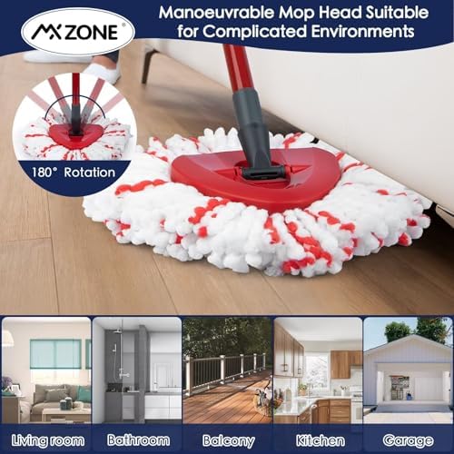 Spin Mop Replacement Heads for O-Cedar EasyWring 1-Tank, Microfiber 2-Pack - Image 4