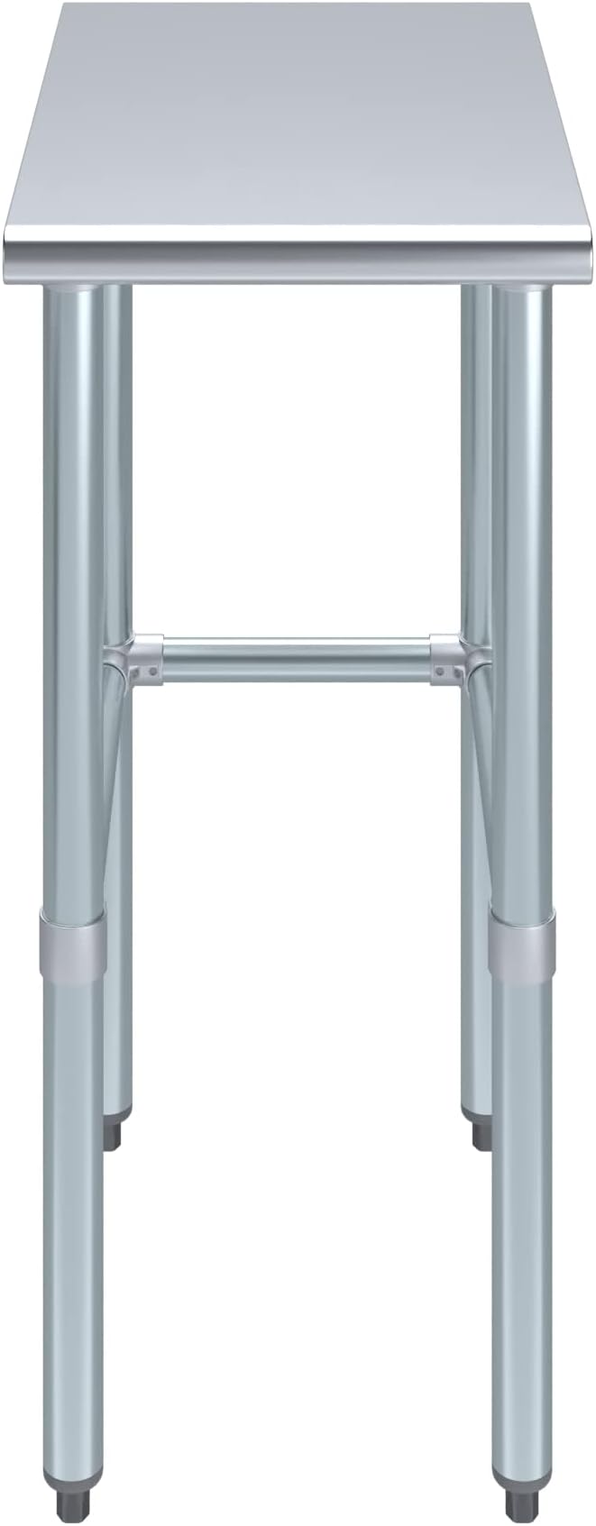 AmGood Stainless Steel Work Table Open Base | NSF Kitchen Island Food Prep | Laundry Garage Utility Bench (15" Long X 24" Deep)
