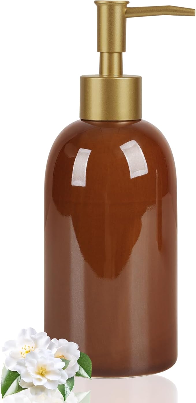Natheeph 14OZ Ceramic Soap Dispenser Can Fill Liquid by Natheeph