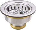 Westbrass A213-26 3-1/2" Wing Nut Twist Style Large Kitchen Sink Basket Strainer by Westbrass