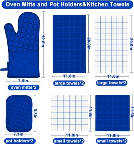 Oven Mitts Pot Holders Sets/Kitchen Towels and Dishcloths, Oven Gloves Kitchen - Image 2