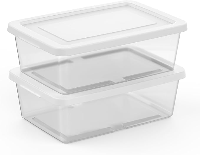Sterilite Storage Box Stackable Tote, 12 Quart, 12 Pack - Image 7