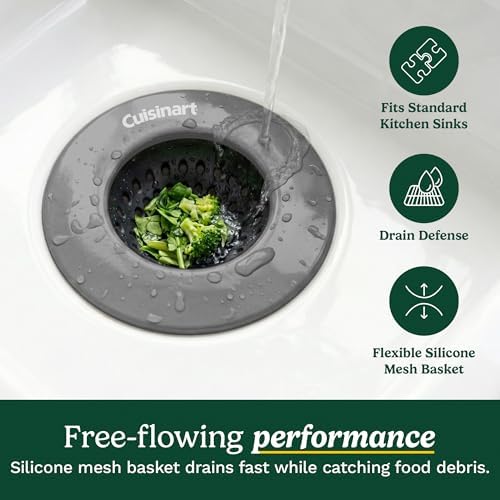 Cuisinart Sink Drain Strainer & Suction Cup Sponge Holder, 2-Piece Set - Image 3