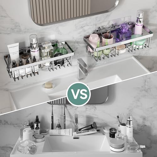 Veken Shower Caddy 5-Pack, Bathroom Organizers and Storage Shelves - Image 5