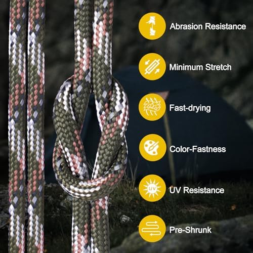 850Ib Reflective Paracord Rope, 50/100/200/500/1000ft 4MM 11 Strand Parachute - Image 6
