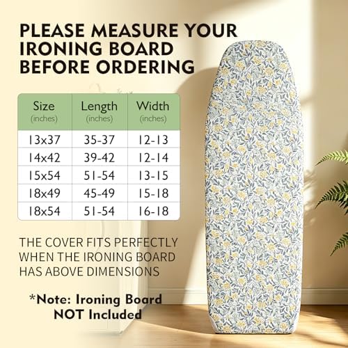 Seiritex 14 x 42 inch Over the Door Ironing Board Cover, Heat Reflective and - Image 5