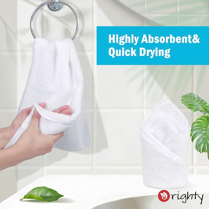 Orighty White Hand Towels Bulk, 16x28 inch | Quick Drying & Absorbent, - Image 5