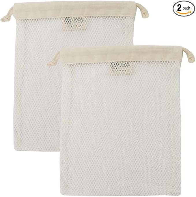 Simple Ecology Organic Cotton Mesh Laundry Bag – Small 2-Pack by Simple+Ecology