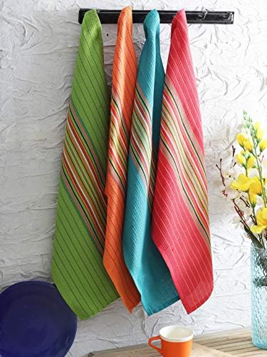 DG Collections Salsa Stripe Kitchen Dish Towels, 100% Cotton, Highly Absorbent - Image 6