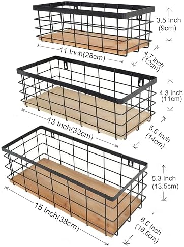 ShabbyDecor Metal Wire Basket for Kitchen Cabinets - Image 2