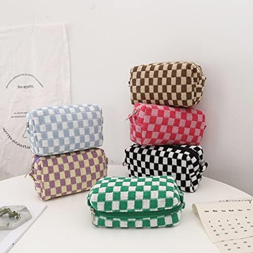 SxoSyo 2 Pcs Checkered Cosmetic Bags - Image 6