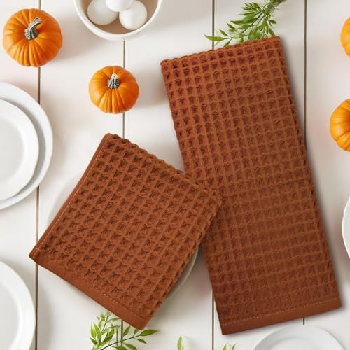 Jacquotha Waffle Hand Towels for Bathroom Kitchen 2-Piece - Image 2