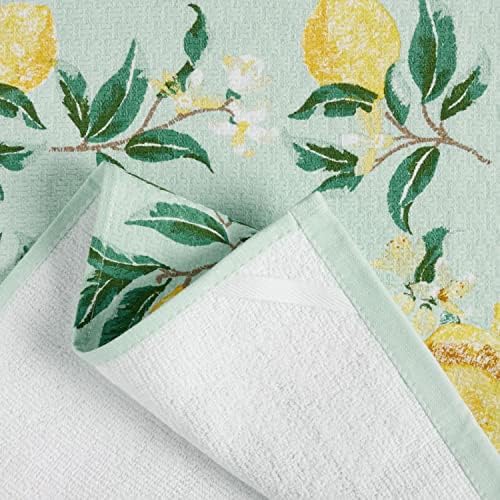 Martha Stewart Dual Purpose Kitchen Towel 4-Pack Set, Lemon Whimsy - Image 4