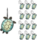 Sunlit Tilt Sea Turtle Shower Curtain Hooks, Home Decorative Shower Curtain by Sunlit