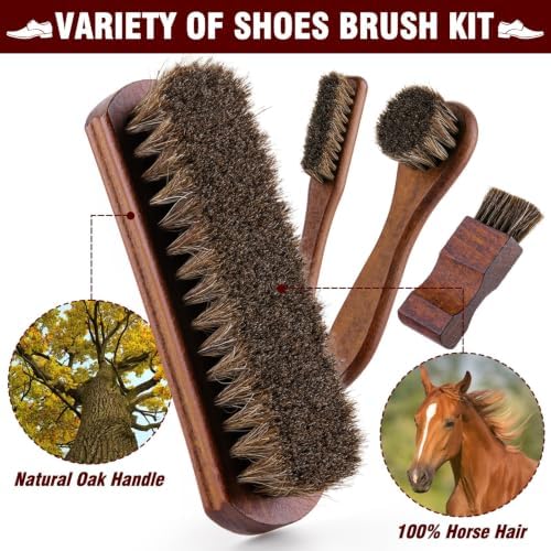 Shoe Polish Kit, Shoe Shine Kit 15-in-1 Leather Care Kit - Image 5