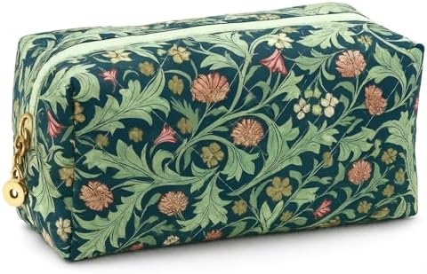 Large Pencil Case, Quilted Cotton Pencil Pouch, Cute Floral Pen Bag by OIMEIJewelry