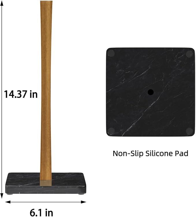 Buruis Acacia Wood Paper Towel Holder - Image 4