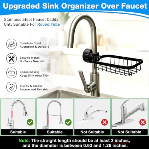Kitchen Sink Sponge Holder over Faucet Caddy Organizer - Image 2