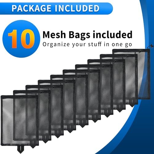 10 Pcs Mesh Drawstring Bag 10.5" x 14" - Image 6