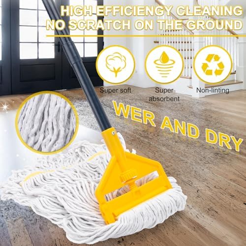 KeFanta 2 Pack Commercial Mop Heavy Duty Industrial Mops - Image 4