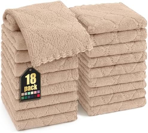 Homaxy 18 Pack Super Soft Absorbent Dish Cloths by Homaxy