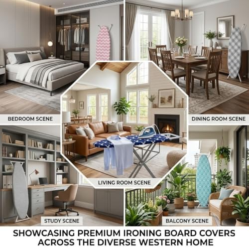 Insulated Mini Ironing Board Cover and Pad 11.8x35.4-15.7x43.3 Inch, 100% - Image 2