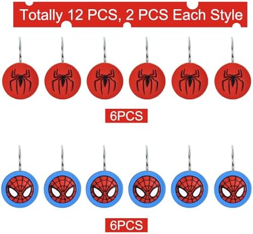 12-Piece Spider Shower Curtain Hooks - Image 2