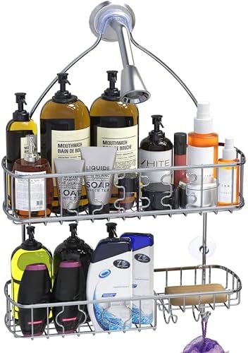 Simple Houseware Hanging Shower Head Caddy Organizer, 26 x 16 - Image 2