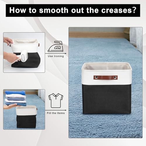 Bagnizer Collapsible Fabric Storage Cubes 11x11 Cube Storage Bins, 4 Pack - Image 5
