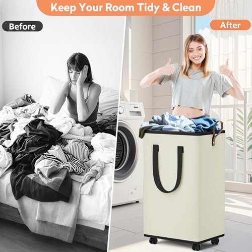 SpaceTrove Rolling Laundry Basket - Image 4