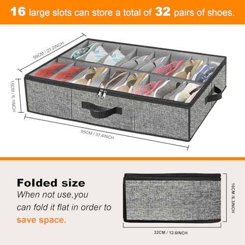 homyfort Under the Bed Shoe Storage Organizer - Image 3