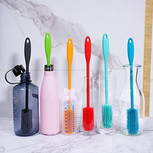 Silicone Bottle Brush, Long Handle Bottle Cleaner Brush - Image 7